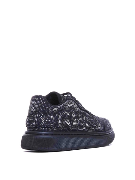 Grey Aged Logo Sneakers