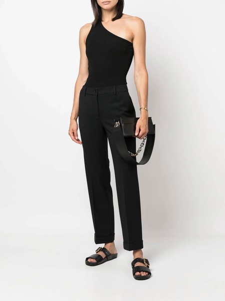 Mid-Rise Tailored Straight Trousers