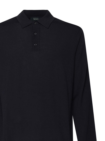 Polo Shirt In Wool Knit