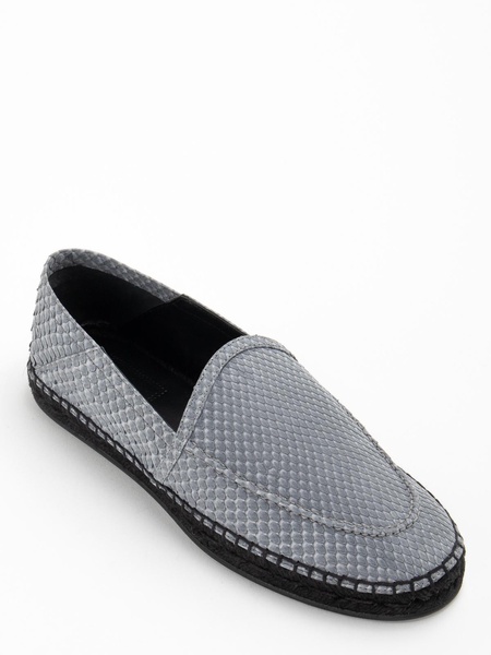 Piton effect leather slippers