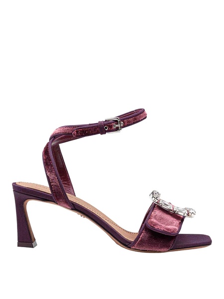 velvet sandal color with a stone buckle