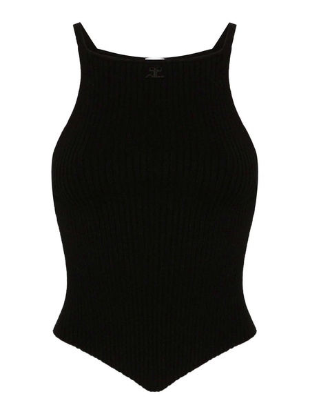 Logo-Embroidered Ribbed Tank Top
