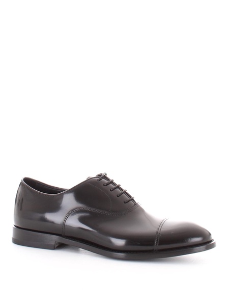 Brushed leather black Oxford shoes