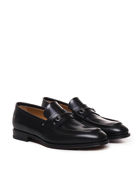 Black Leather Desmond Loafers