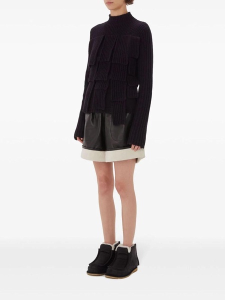 Panelled Flap Sweater