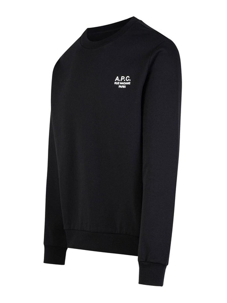 Rue Madame Black Cotton Sweatshirt