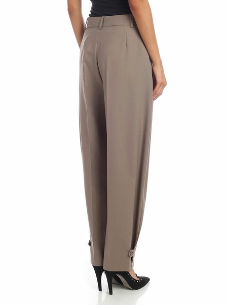 Wide leg pants in dove grey