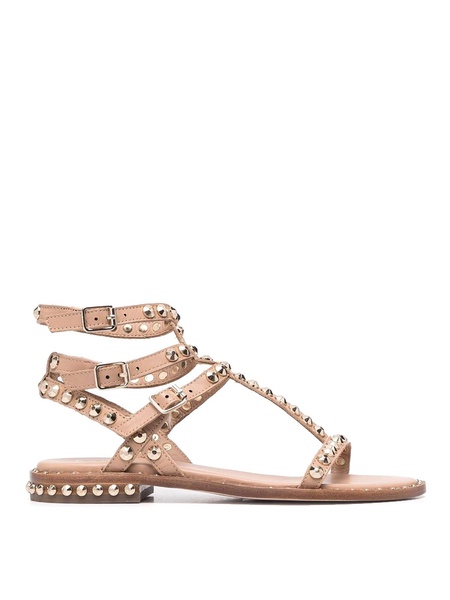 Multi strap leather sandals with studs