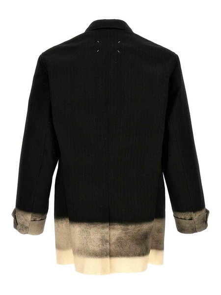 Pinstriped Trompe Loeil Blazer