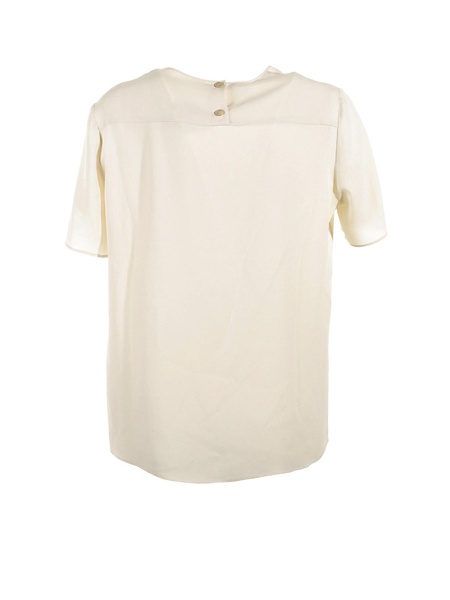 Short-sleeved blouse in silk blend