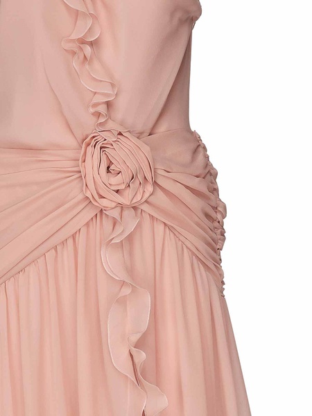 One-Shoulder Dress In Silk Georgette