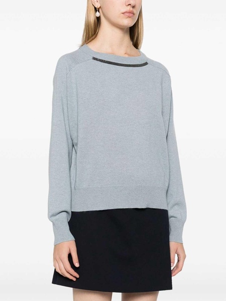 Long Sleeve Boat-Neck Sweater