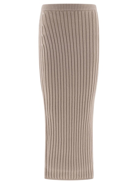 Wool And Cashmere Knit Skirt Skirts Beige