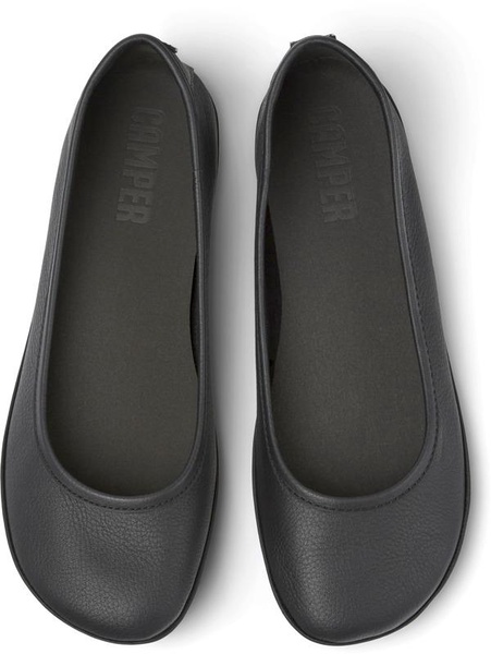 Black Leather Ballerina for Women