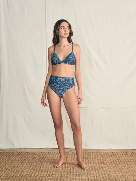 Nantucket High Waisted Bottom - Navy Imma Floral