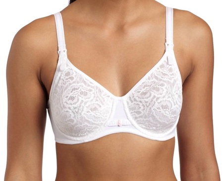 underwire nursing bra in white