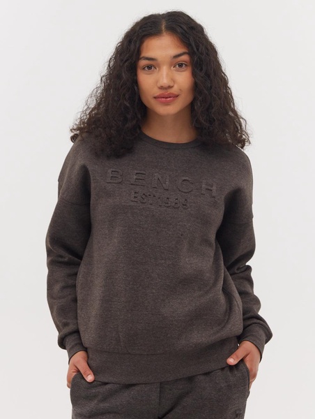 avyanna deboss logo crew neck sweatshirt