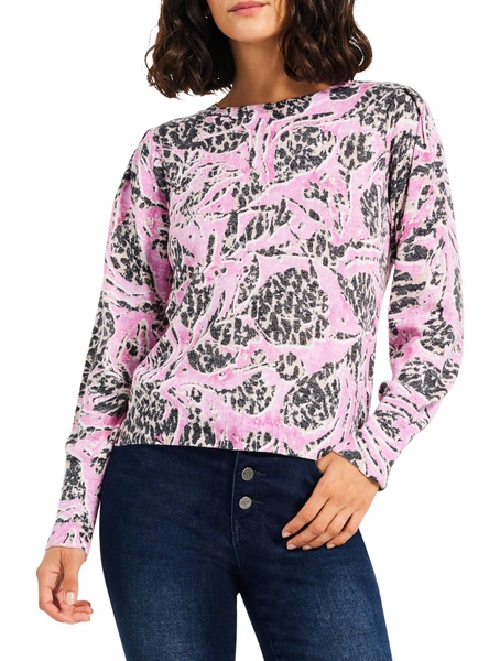 NIC+ZOE Women's Petal Dot Femme Sleeve Sweater