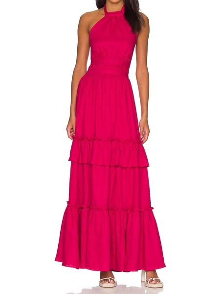 raeann dress in raspberry