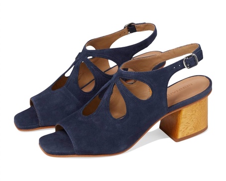 women's lainey sandals - medium in navy kid suede