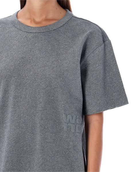 Short Sleeve T-shirt In Glitter Jersey