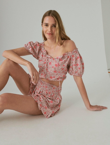 womens cropped matchback top