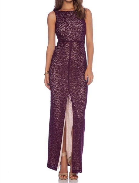 gemma lace long mermaid dress in kir royale