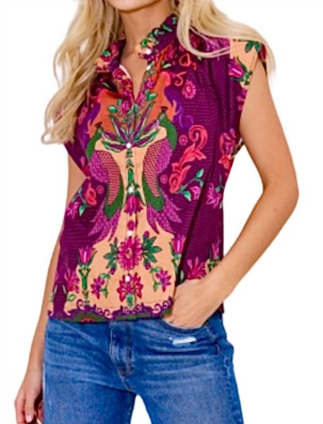 birkin top in peacock bloom