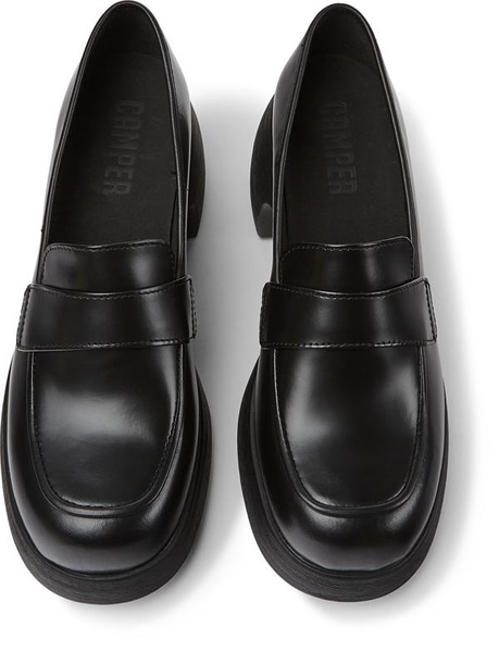 Black leather shoes