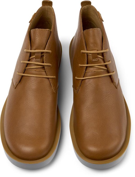 Brown Leather Ankle Boots for Men.