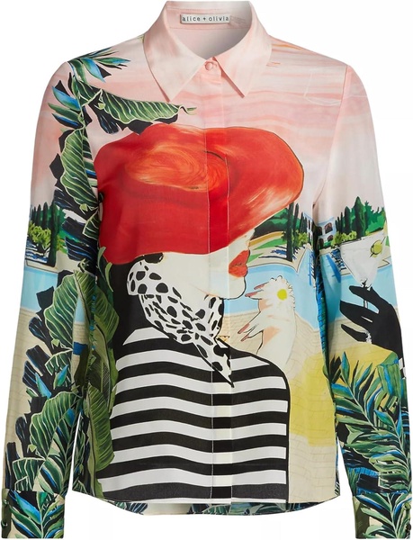 willa placket top, palm beach
