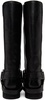 Leather biker boots