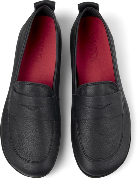 Black Leather Loafer for Women