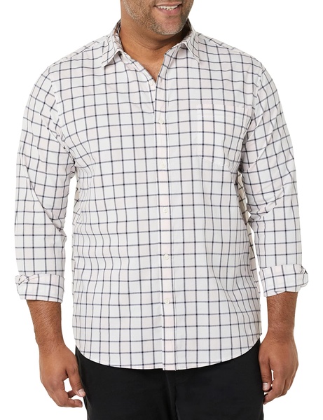 Amazon Essentials Men's Long-Sleeve Regular-fit Stretch Poplin Shirt