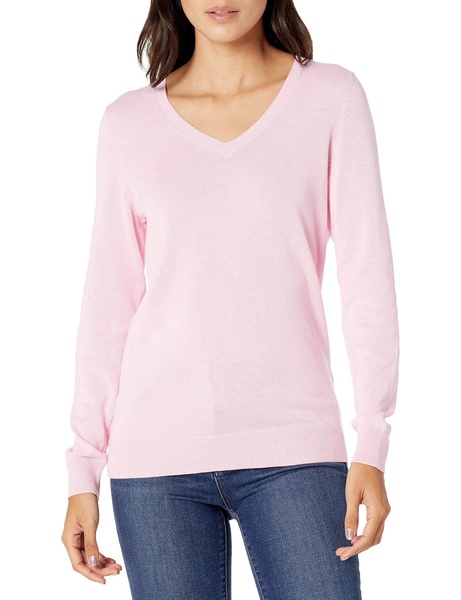 Amazon Essentials Women's Classic-Fit Lightweight Long-Sleeve V-Neck Sweater (Available in Plus Size)