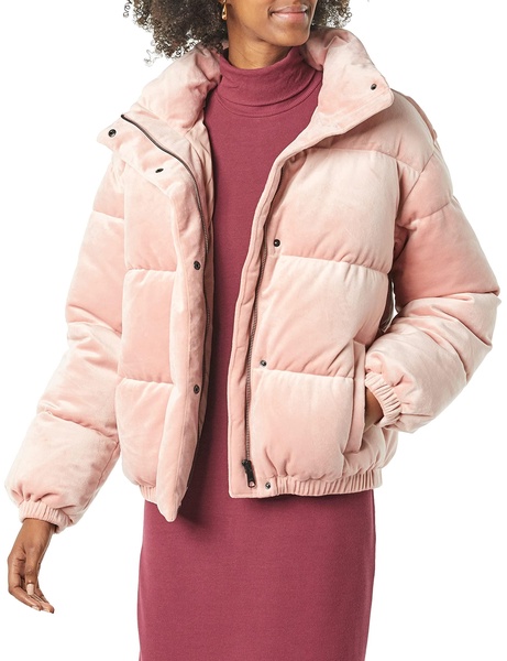 Amazon Essentials Women's Relaxed-Fit Mock-Neck Short Puffer Jacket (Available in Plus Size) (Previously Daily Ritual)