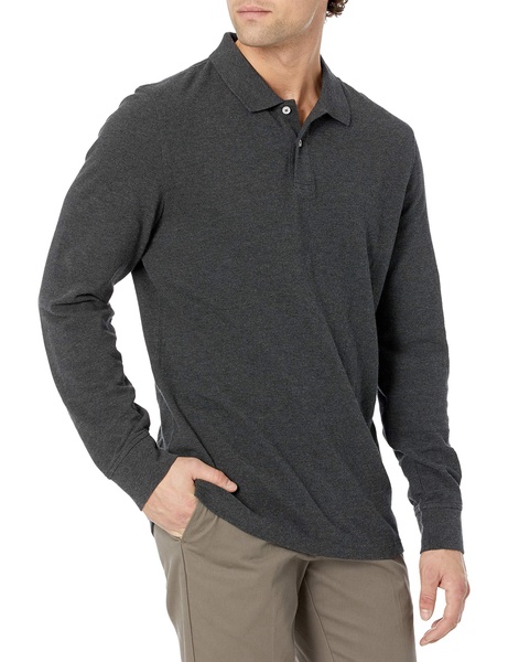 Amazon Essentials Long-Sleeve Polo Shirt for Men, Slim Fit Pique