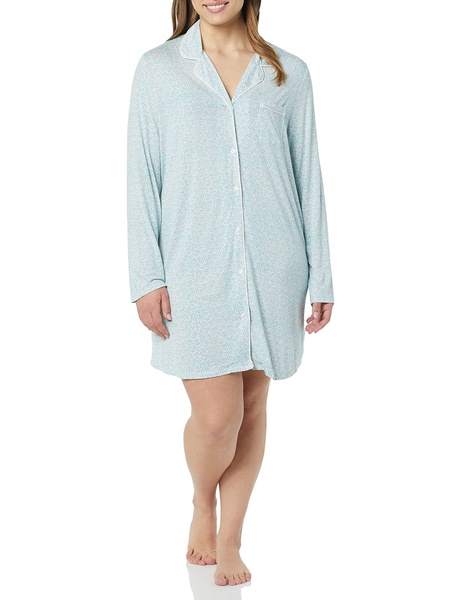 Amazon Essentials Women's Piped Nightshirt (Available in Plus Size)