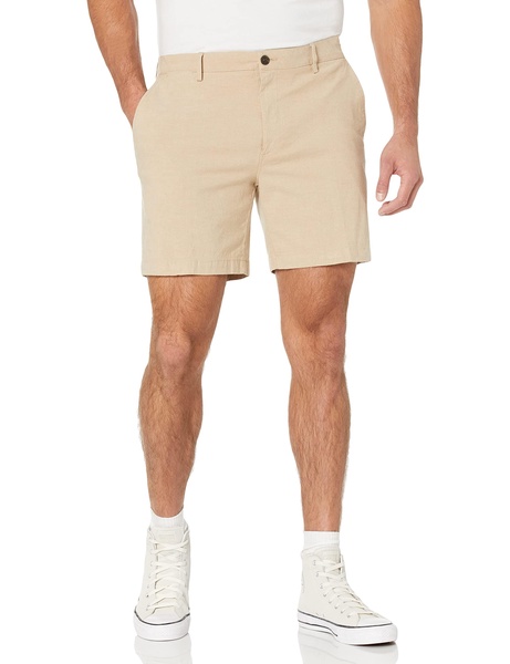 Amazon Essentials Men's Slim-Fit 7" Lightweight Comfort Stretch Oxford Short (Previously Goodthreads)