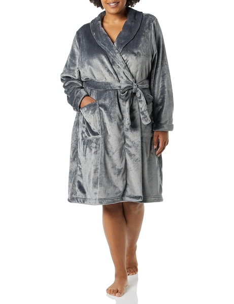 Amazon Essentials Women's Mid-Length Plush Robe - Discontinued Colors