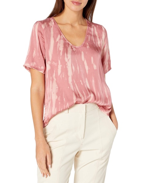 Velvet by Graham & Spencer Women's Tallulah Tie Dye Satin Tee