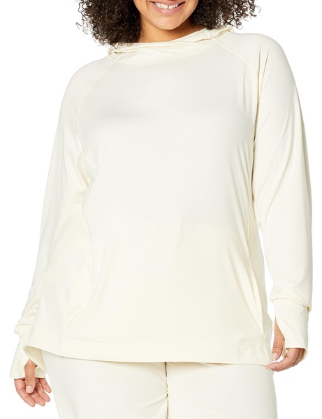 Amazon Essentials Women's Brushed Tech Stretch Popover Hoodie (Available in Plus Size)