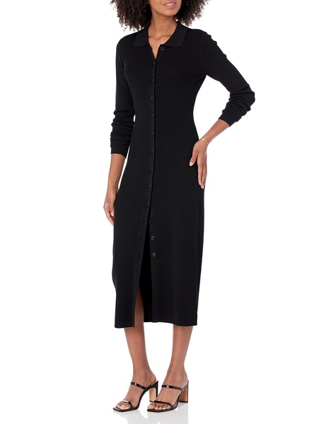 The Drop Women's Jaxon Rib Button Down Sweater Dress