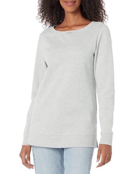 Amazon Essentials Women's Open-Neck Fleece Tunic Sweatshirt