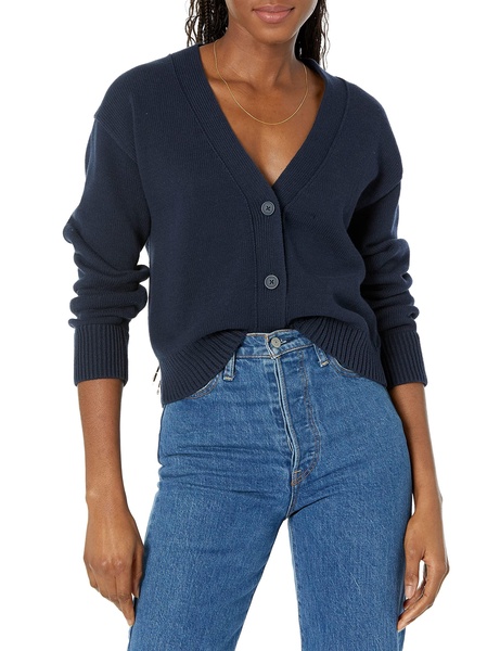 Amazon Essentials Women's Relaxed Fit V-Neck Cropped Cardigan