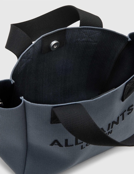 AllSaints Izzy mini tote bag in gray