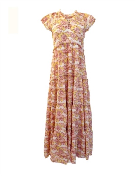 aimee maxi in pink fields