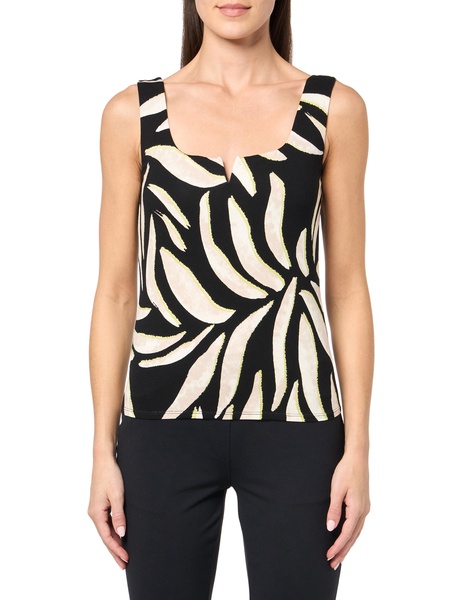 NIC+ZOE Women's Breezy Leaves Split Neck Tank