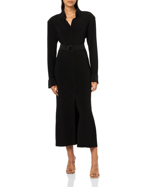 Norma Kamali Women's Nk Shirt Dress Long W/Shoulder Pads