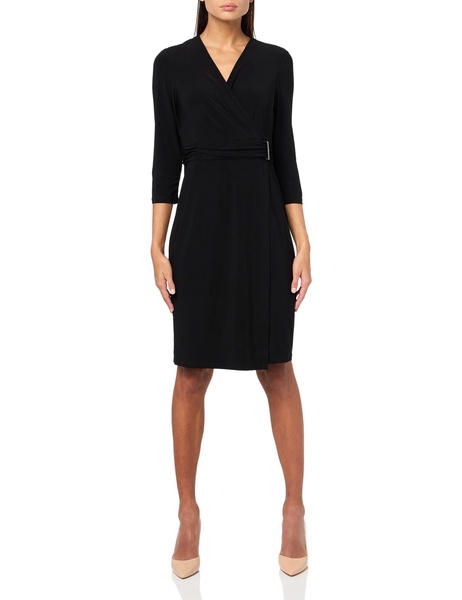 Kasper Women's Wrap Dress W/Wb & Bar Trim